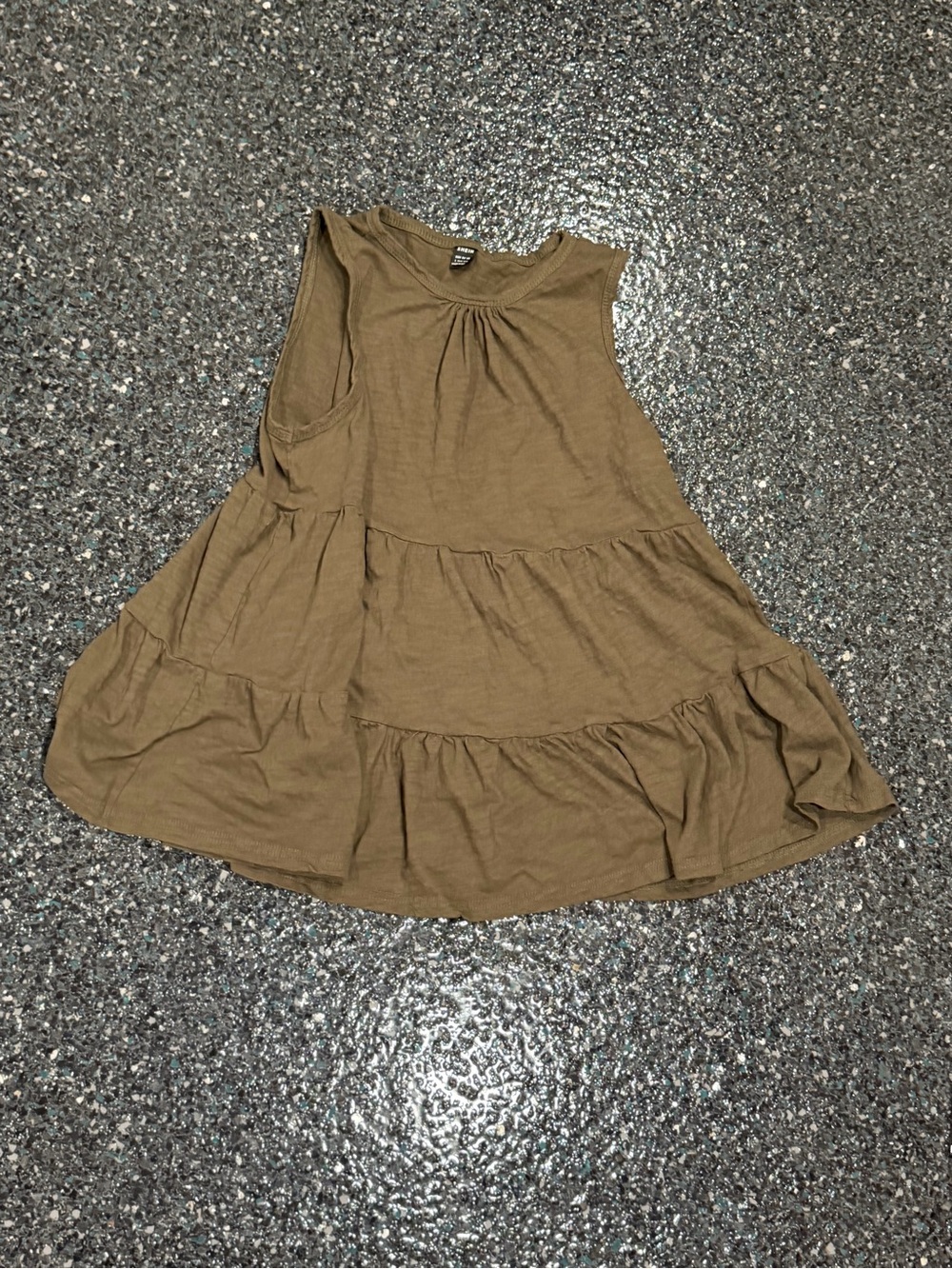 SHEIN Women’s Large Green Sleeveless Tiered Top